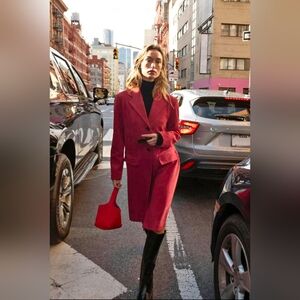 ZARA - FAUX SUEDE TAILCOAT